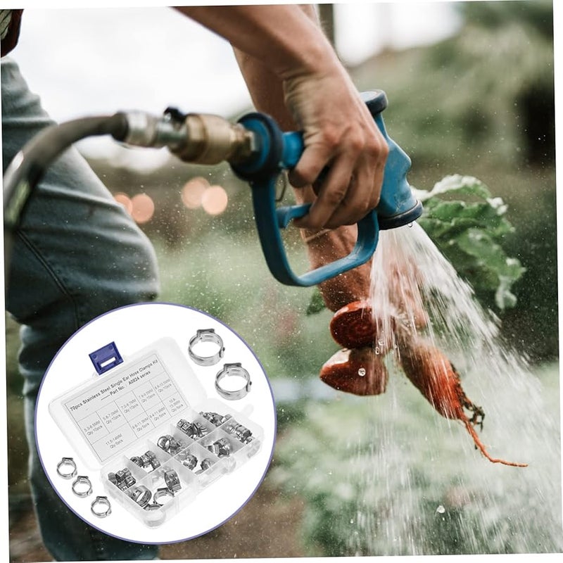 70 Pcs Stainless Steel Pex Crimp Tool Kit with Crimp Rings for Tubing and Pipe Fittings - Image 3